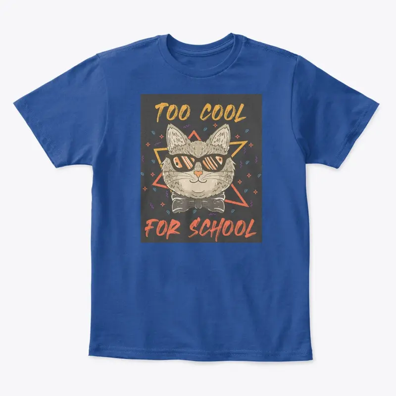 Too Cool for School Cat Design