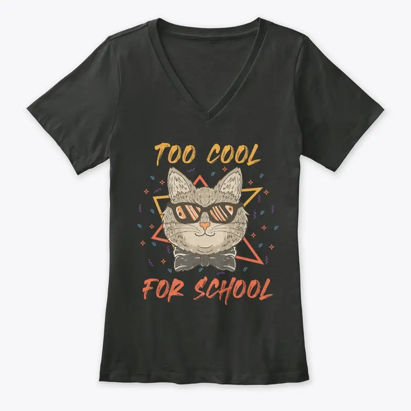 Too Cool for School Cat Design