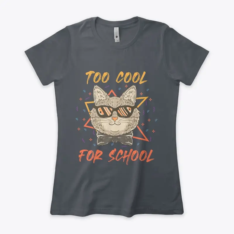 Too Cool for School Cat Design