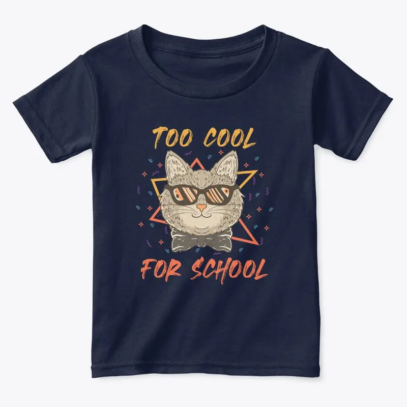 Too Cool for School Cat Design