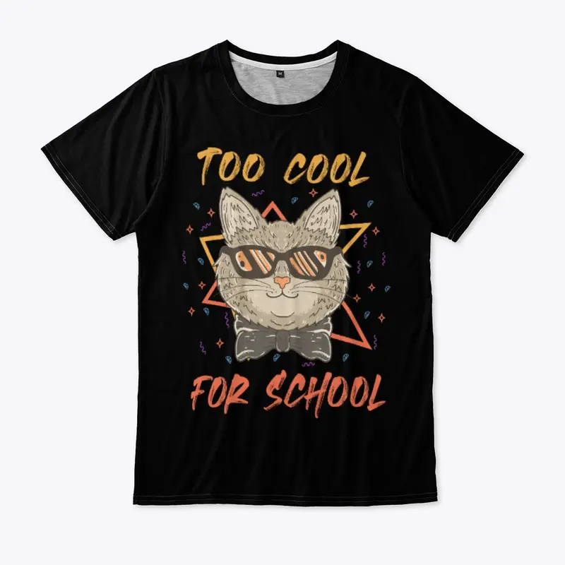 Too Cool for School Cat Design