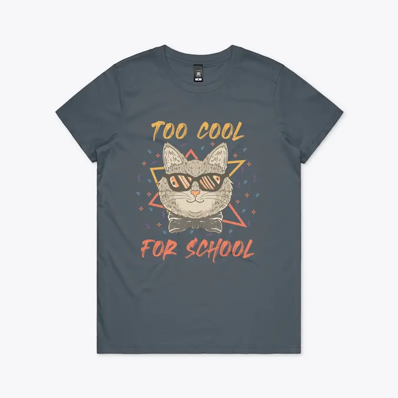 Too Cool for School Cat Design