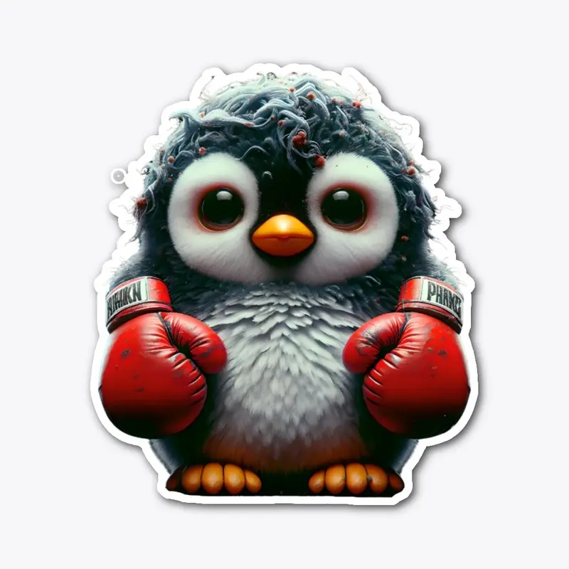 Wacky Boxing Penguin Fantasy Art