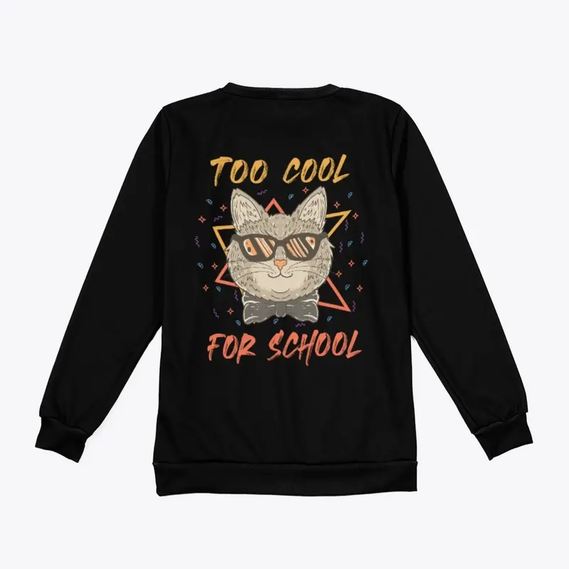 Too Cool for School Cat Design