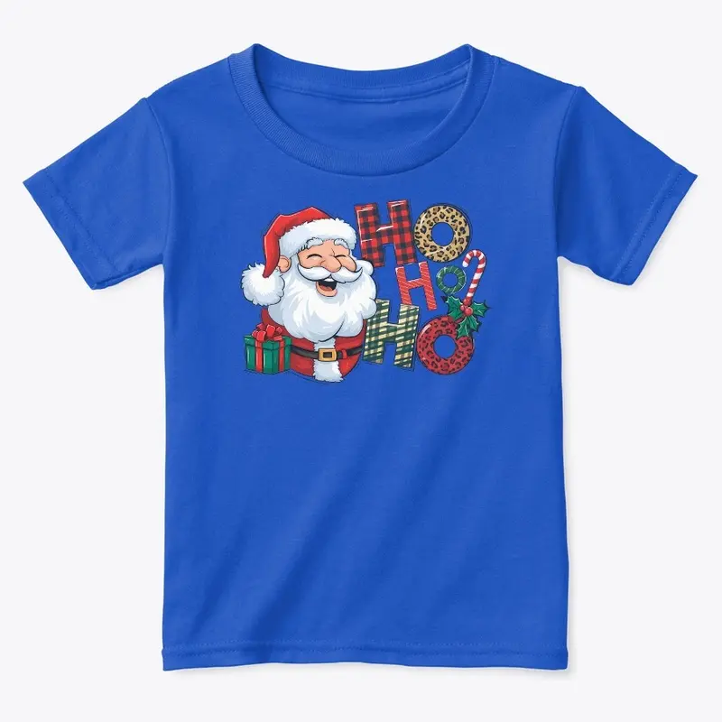 Santa Claus "Ho Ho Ho" Plaid & Print