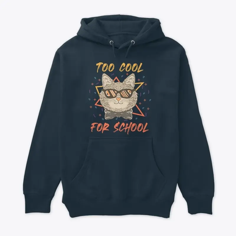 Too Cool for School Cat Design