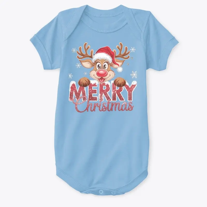 Cute Reindeer "Xmas" Snowflake Design