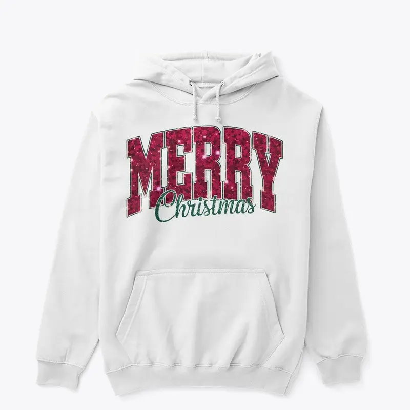 Festive "Merry Christmas" Glitter Text